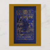 Jules Verne A Floating City Antiek Book Hoesje Briefkaart (Voorkant)