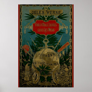 Jules Verne Buitengewone reizen Poster