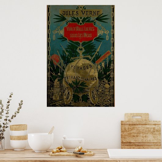 Jules Verne Extraordinary Voyages Poster (Keuken)