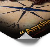 Jules Verne HerdenkingsPoster Poster (Hoek)