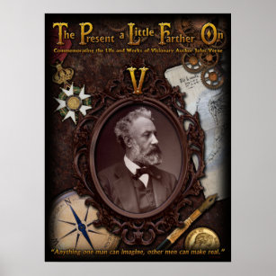 Jules Verne HerdenkingsPoster Poster