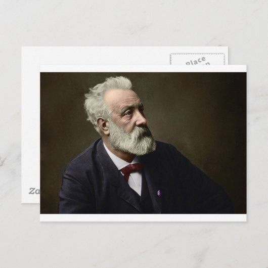 Jules Verne in 1892 Briefkaart (Voorkant / Achterkant)