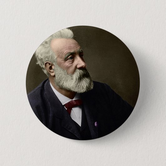 Jules Verne in 1892 Ronde Button 5,7 Cm (Voorkant)