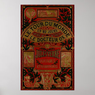 Jules Verne over de hele wereld in 80 dagen Poster