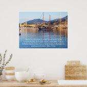 Jules Verne QUOTE over het POSTER van de oceaan (Keuken)