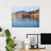 Jules Verne QUOTE over het POSTER van de oceaan (Thuiskantoor)