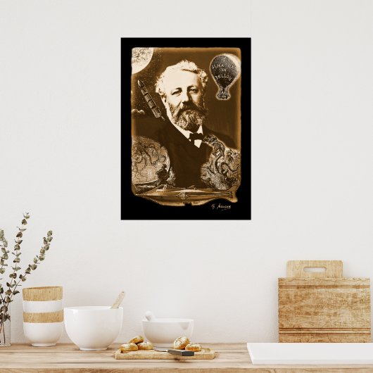 Jules Verne Tribute Poster (Keuken)