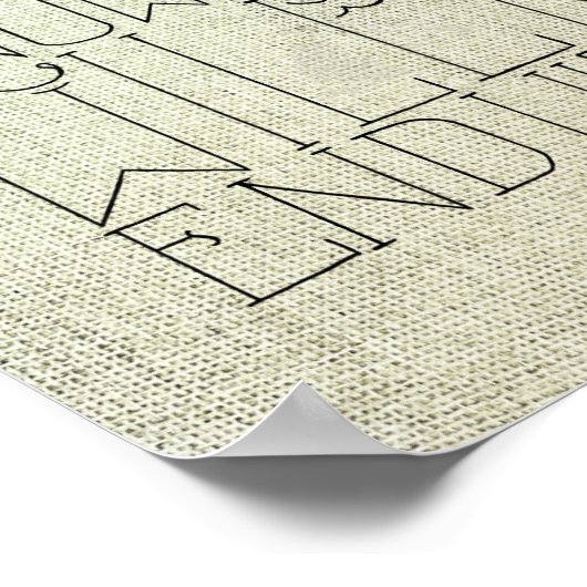 Jules Verne Typografie Poster (Hoek)