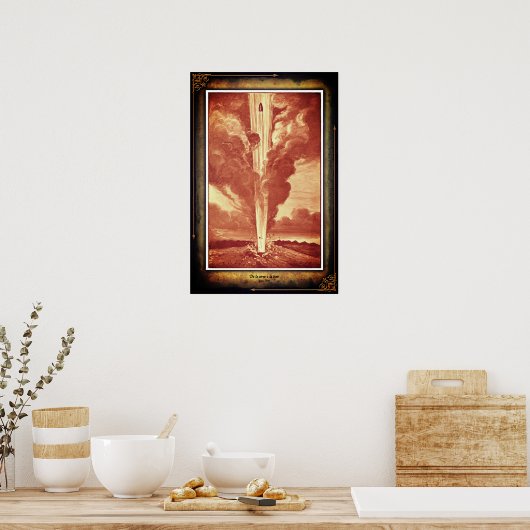 Jules Verne Van de Aarde naar het maan Poster 2 (Keuken)