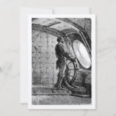 Jules Verne's kapitein Nemo Steering Nautilus Bedankkaart (Voorkant)