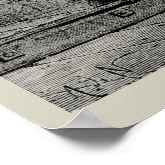 Jules Verne's kapitein Nemo Steering Nautilus Poster (Hoek)