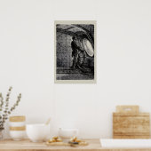 Jules Verne's Kapitein Nemo stuurt de Nautilus Poster (Keuken)