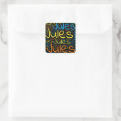 Jules Vierkante Sticker (Tas)