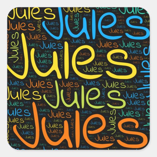 Jules Vierkante Sticker (Voorkant)