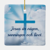 Julgransprydnad Keramik — Gud beskydde Keramisch Ornament (Achterkant)