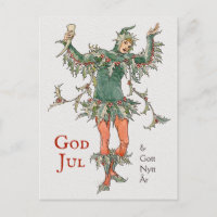 Julhälsning Walter Crane Holly (Järneksman)