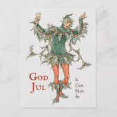 Julhälsning Walter Crane Holly (Järneksman) Briefkaart (Voorkant)