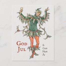 Julhälsning Walter Crane Holly (Järneksman) Briefkaart