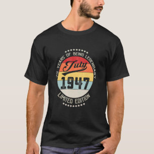 Juli 1947 75ste verjaardag 75 jaar van legendarisc t-shirt