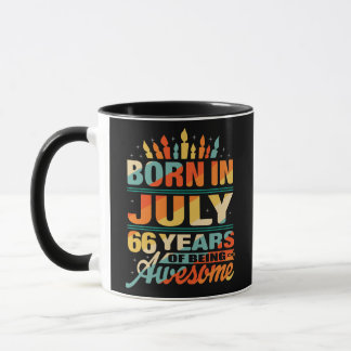 Juli 1956 66 jaar Oude 66e verjaardag Gifts Candle Mok