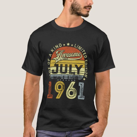 Juli 1961 62e werkdag 62 t-shirt (Voorkant)