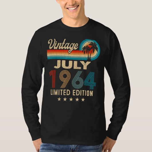 Juli 1964 58ste Vintage T-shirt (Voorkant)