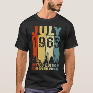 juli 1965 58 jaar Geweldige Vintage T-shirt
