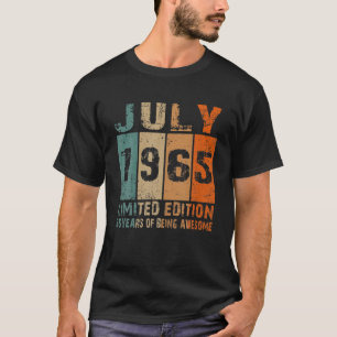Juli 1965 Beperkte Uitgave 56e verjaardag 56 Jaar  T-shirt