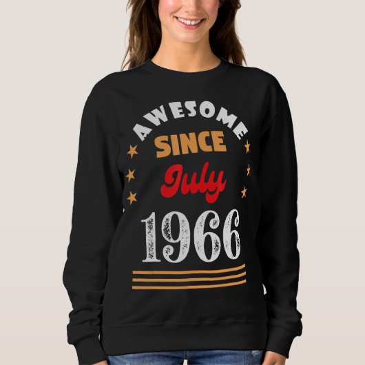 Juli 1966 Verjaardag Geweldige sinds 1966 Juli Vin Trui (Voorkant)
