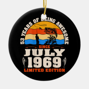  juli 1969 53 jaar oude Geviste Lover 53e Keramisch Ornament