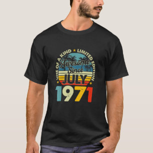  juli 1971 50 jaar oude 50e verjaardag t-shirt