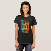 juli 1971 52 jaar Geweldige T-shirt (Voorkant volledig)
