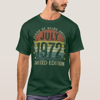 Juli 1972  50e verjaardag 50-jarige geschenken t-shirt