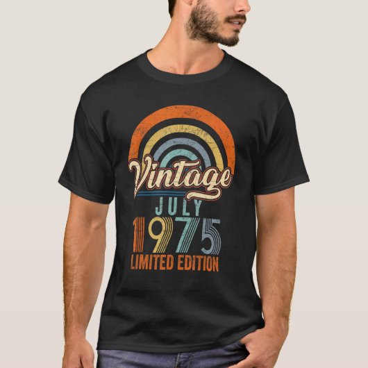 juli 1975 47e verjaardag t-shirt (Voorkant)