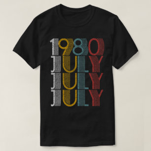 juli 1980 Birthday Gifts Mannen Vrouwen T-shirt