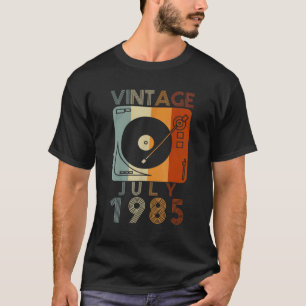 Juli 1985 37e verjaardag Vintage Retro 37 jaar OL T-shirt