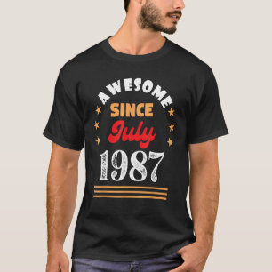 Juli 1987 Verjaardag Geweldige sinds 1987 Juli Vin T-shirt