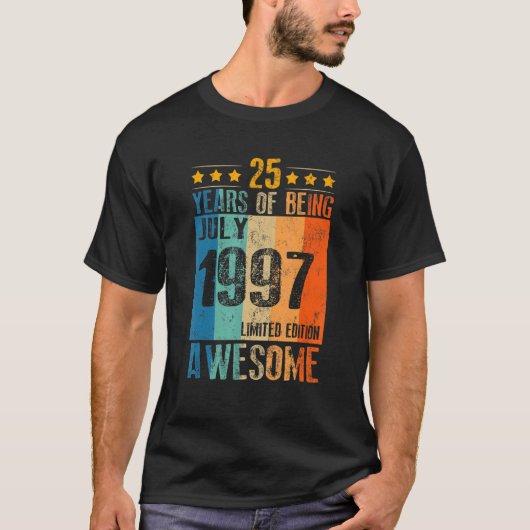 Juli 1997 25 jaar Geweldige 2 T-shirt (Voorkant)