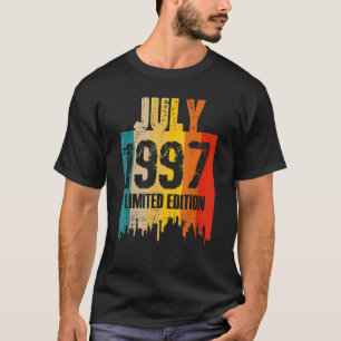 Juli 1997 25 jaar oude  verjaardag t-shirt