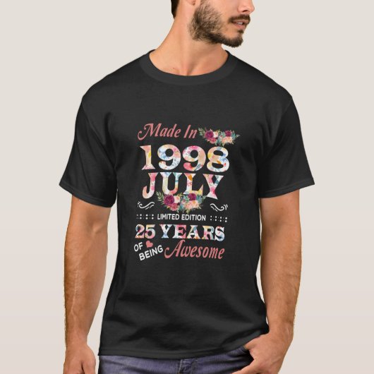 Juli 1998 Bloem 25e T-shirt (Voorkant)