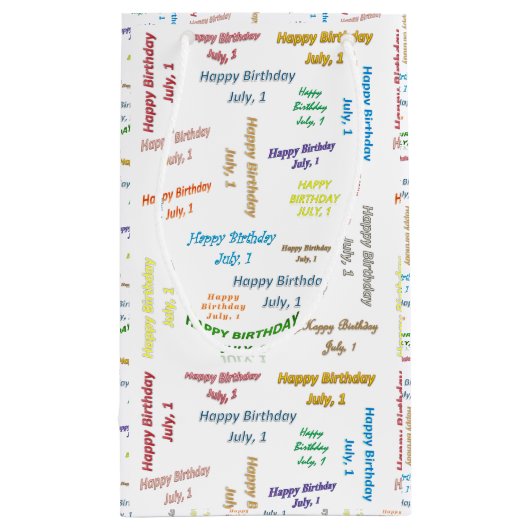 Juli, 1 Dag Gift Bag Klein Cadeauzakje (Achterkant)