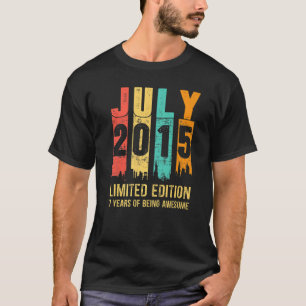 juli 2015 7 jaar oud 7 jaar t-shirt