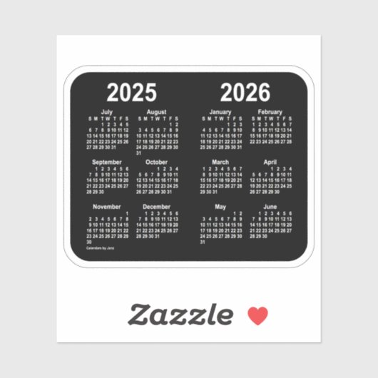 Juli 2025 - Juni 2026 Schooljaar Agenda door Janz Sticker (Vel)
