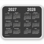 Juli 2027 - juni 2028 Schooljaar kalender van Janz Sticker (Voorkant)