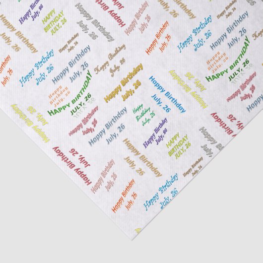 Juli, 26-jarig weefselboek tissuepapier (Detail)