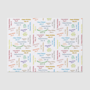 Juli, 31 Birthday Weefboek Tissuepapier