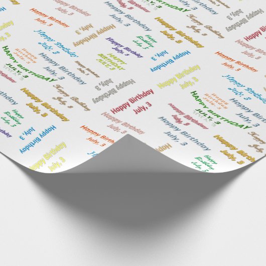 Juli, 3 Vervaldag cadeaupapier (Hoek)