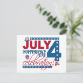 JULI 4 Celebration briefkaart, aanpassen Briefkaart (Staand voorkant)