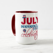 JULI 4 Celebration mok- kies stijl & kleur Mok (Voorkant links)