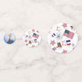 Juli 4 Feest Confetti (Achterkanten)